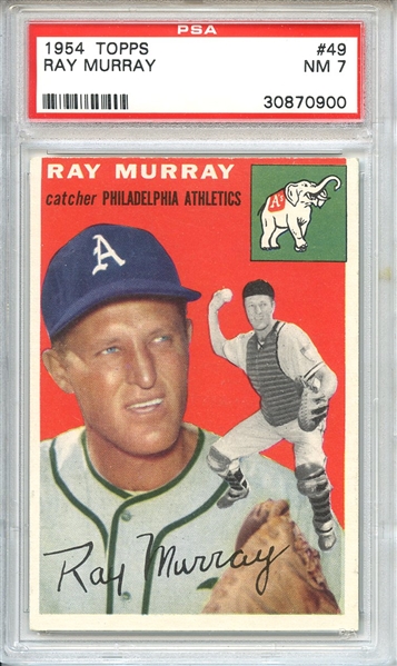 1954 Topps 49 Ray Murray PSA NM 7