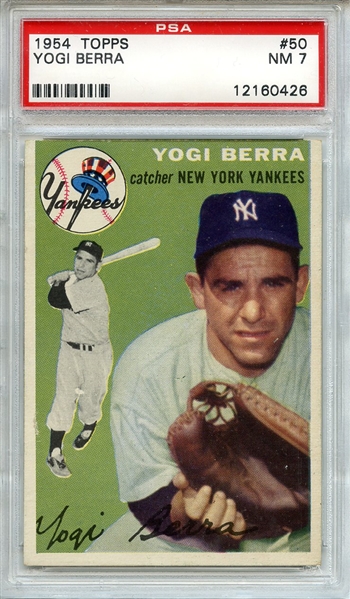 1954 Topps 50 Yogi Berra PSA NM 7