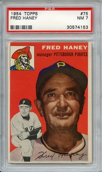 1954 Topps 75 Fred Haney PSA NM 7