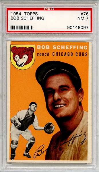 1954 Topps 76 Bob Scheffing PSA NM 7