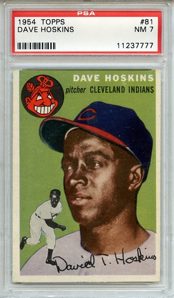 1954 Topps 81 Dave Hoskins PSA NM 7
