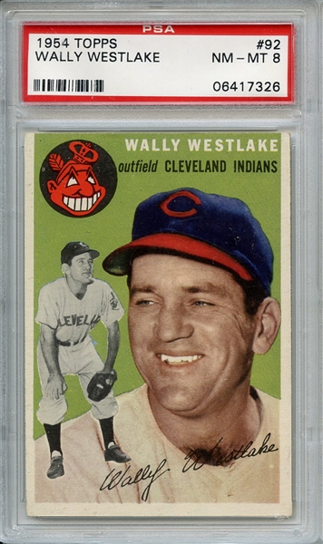 1954 Topps 92 Wally Westlake PSA NM-MT 8