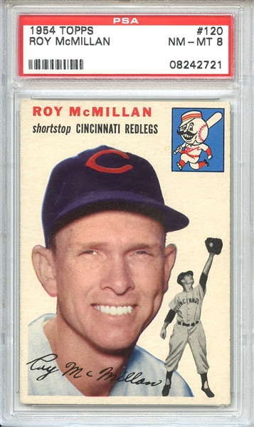 1954 Topps 120 Roy McMillan PSA NM-MT 8