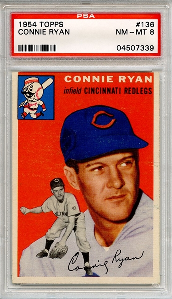 1954 Topps 136 Connie Ryan PSA NM-MT 8