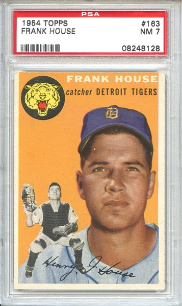 1954 Topps 163 Frank House PSA NM 7