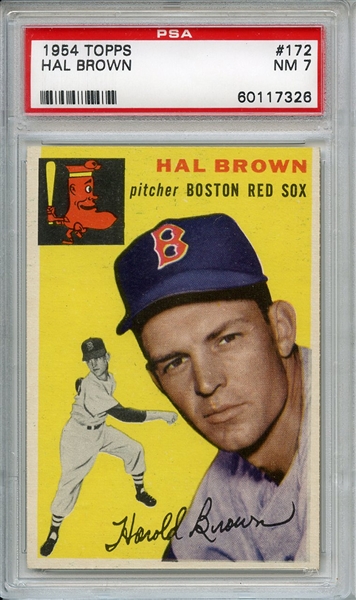 1954 Topps 172 Hal Brown PSA NM 7