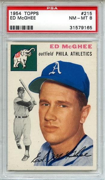 1954 Topps 215 Ed McGhee PSA NM-MT 8