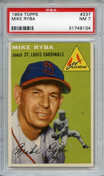 1954 Topps 237 Mike Ryba PSA NM 7
