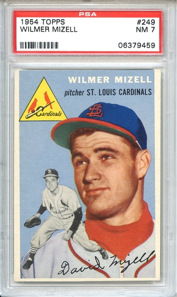 1954 Topps 249 Wilmer Mizell PSA NM 7
