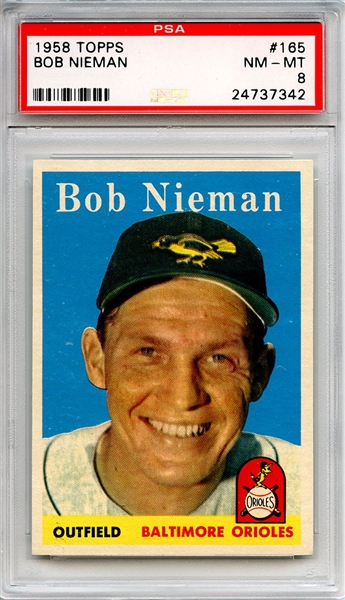 1958 Topps 165 Bob Nieman PSA NM-MT 8