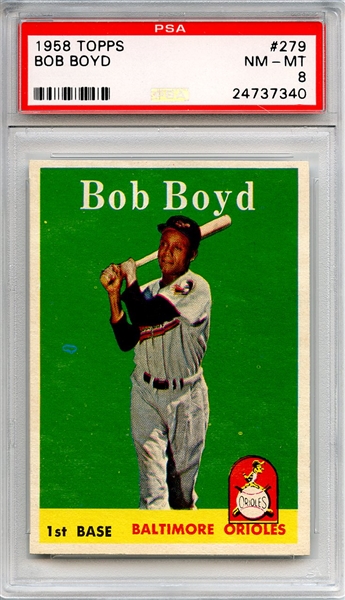 1958 Topps 279 Bob Boyd PSA NM-MT 8