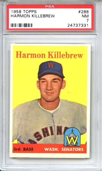 1958 Topps 288 Harmon Killebrew PSA NM 7