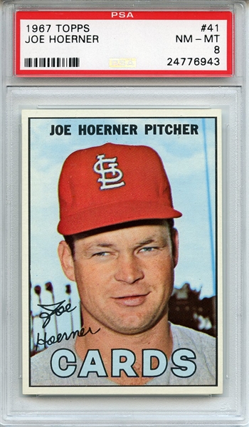1967 Topps 41 Joe Hoerner PSA NM-MT 8