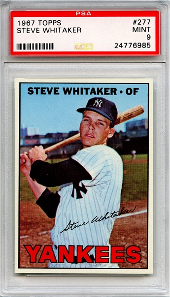 1967 Topps 277 Steve Whitaker PSA MINT 9