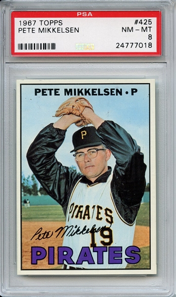 1967 Topps 425 Pete Mikkelsen PSA NM-MT 8