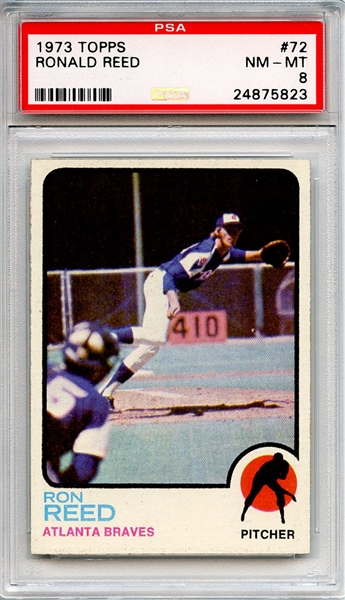 1973 Topps 72 Ronald Reed PSA NM-MT 8