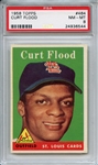1958 Topps 464 Curt Flood RC PSA NM-MT 8