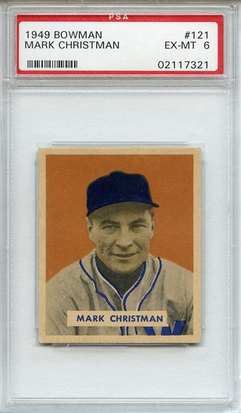 1949 Bowman 121 Mark Christman PSA EX-MT 6