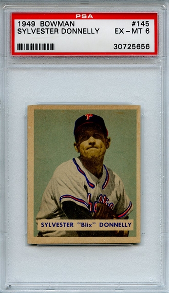 1949 Bowman 145 Sylvester Donnelly PSA EX-MT 6