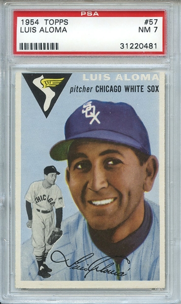 1954 Topps 57 Luis Aloma PSA NM 7