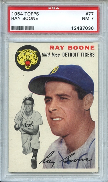 1954 Topps 77 Ray Boone PSA NM 7