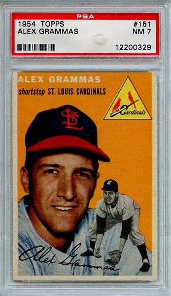 1954 Topps 151 Alex Grammas PSA NM 7
