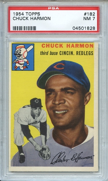1954 Topps 182 Chuck Harmon PSA NM 7
