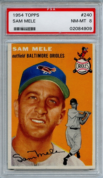 1954 Topps 240 Sam Mele PSA NM-MT 8