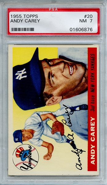 1955 Topps 20 Andy Carey PSA NM 7