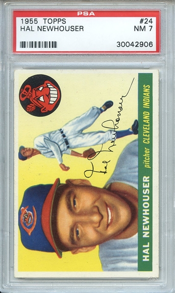 1955 Topps 24 Hal Newhouser PSA NM 7