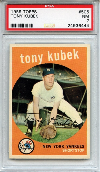 1959 Topps 505 Tony Kubek PSA NM 7