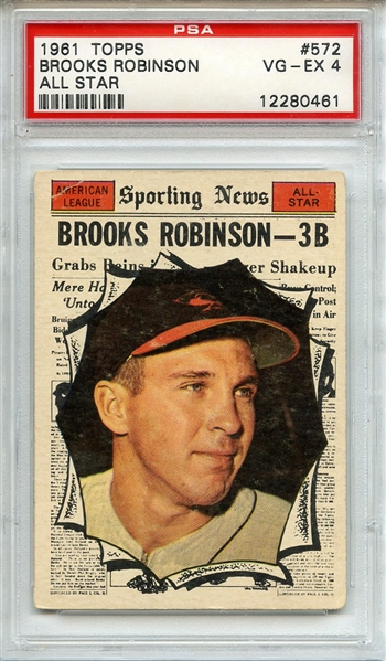 1961 Topps 572 Brooks Robinson All Star PSA VG-EX 4