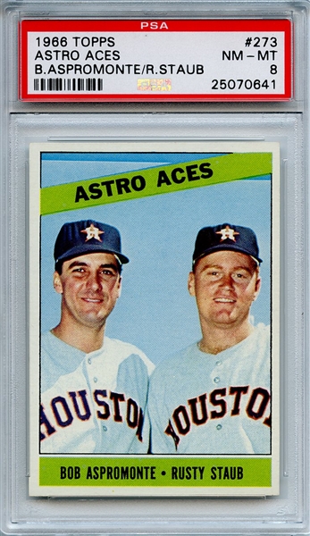 1966 Topps 273 Astro Aces Rusty Staub PSA NM-MT 8