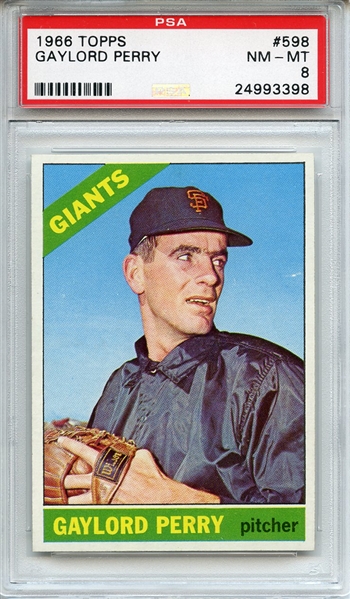 1966 Topps 598 Gaylord Perry PSA NM-MT 8