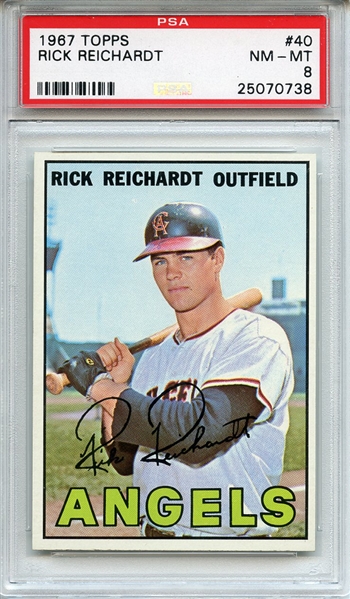 1967 Topps 40 Rick Reichardt PSA NM-MT 8
