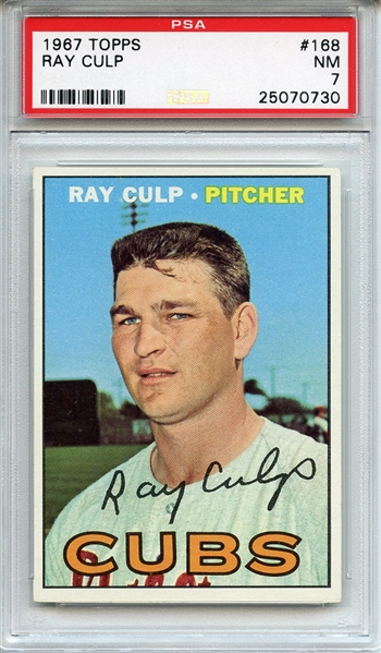 1967 Topps 168 Ray Culp PSA NM 7