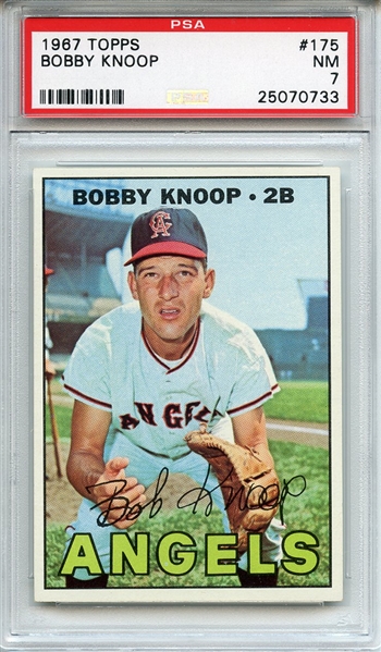 1967 Topps 175 Bobby Knoop PSA NM 7