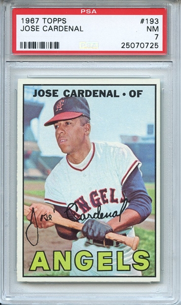 1967 Topps 193 Jose Cardenal PSA NM 7