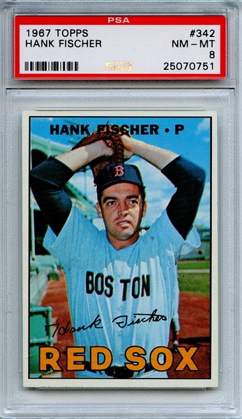 1967 Topps 342 Hank Fischer PSA NM-MT 8