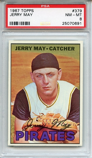 1967 Topps 379 Jerry May PSA NM-MT 8