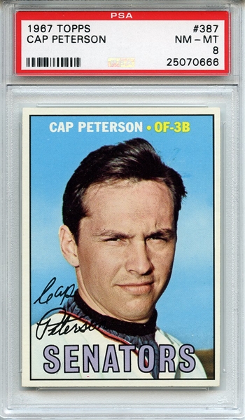 1967 Topps 387 Cap Peterson PSA NM-MT 8