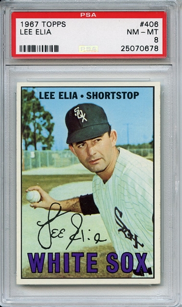 1967 Topps 406 Lee Elia PSA NM-MT 8