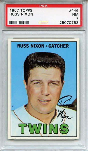 1967 Topps 446 Russ Nixon PSA NM 7