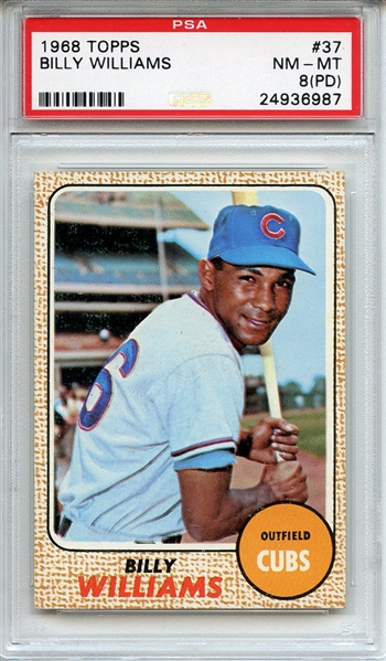 1968 Topps 37 Billy Williams PSA NM-MT 8 (PD)