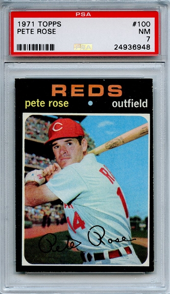 1971 Topps 100 Pete Rose PSA NM 7