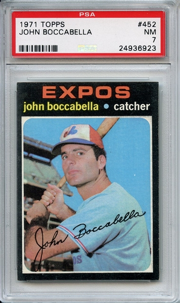 1971 Topps 452 John Boccabella PSA NM 7