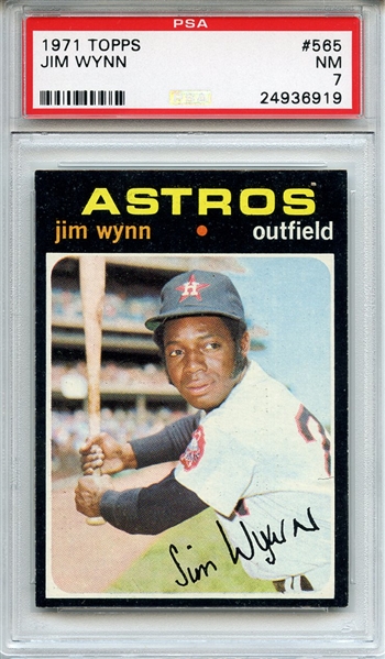1971 Topps 565 Jim Wynn PSA NM 7
