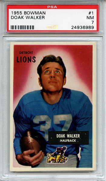 1955 Bowman 1 Doak Walker PSA NM 7