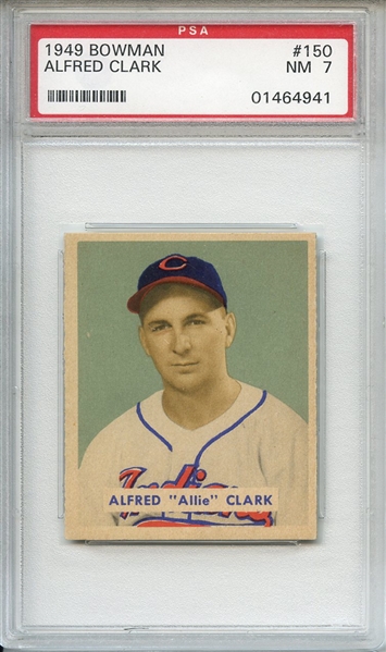 1949 Bowman 150 Alfred Clark PSA NM 7