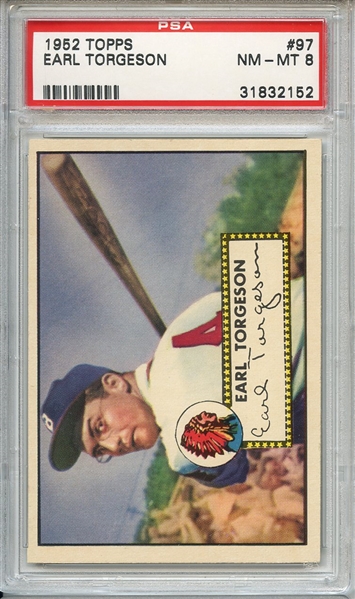 1952 Topps 97 Earl Torgeson PSA NM-MT 8